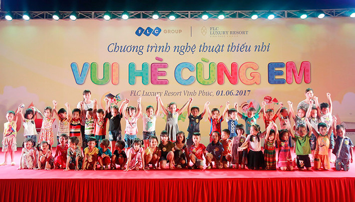 Tưng bừng chương trình “Vui hè cùng em” của FLC dành cho thiếu nhi Vĩnh Thịnh