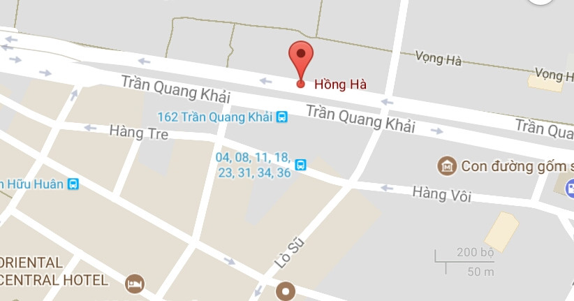 Đường Hồng Hà, quận Hoàn Kiếm, Hà Nội