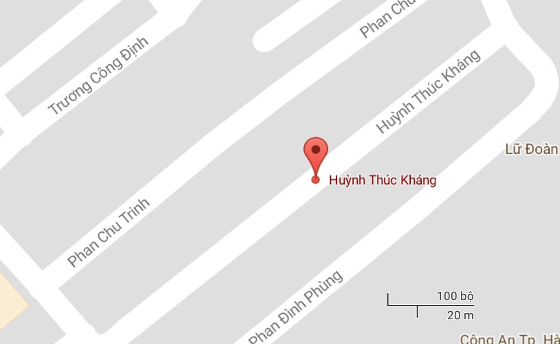 Phố Huỳnh Thúc Kháng, quận Hà Đông, Hà Nội.