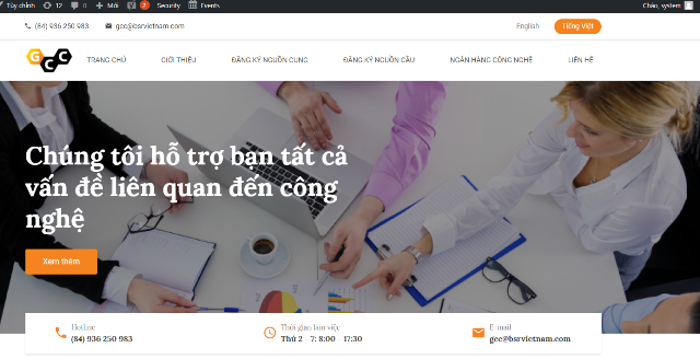 Website GCC Vietnam - Kênh kết nối thông tin công nghệ hiện đại