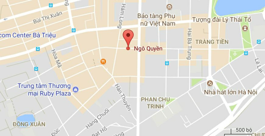 Phố Ngô Quyền, quận Hoàn Kiếm, Hà Nội.