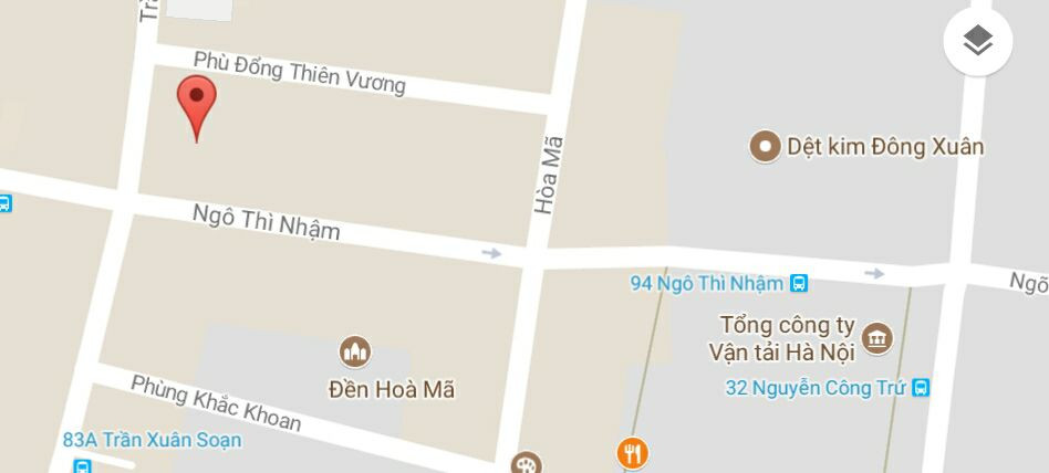 Phố Ngô Thì Nhậm, thuộc quận Hoàn Kiếm và quận Hai Bà Trưng, Hà Nội.