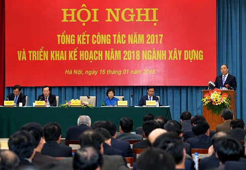Thủ tướng Nguyễn Xuân Phúc dự Hội nghị triển khai nhiệm vụ năm 2018 ngành Xây dựng