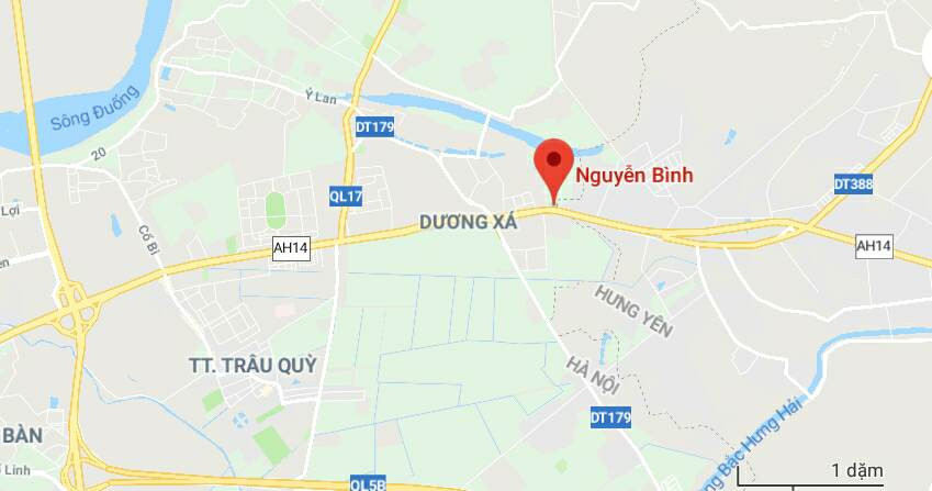 Đường Nguyễn Bình, huyện Gia Lâm, Hà Nội.