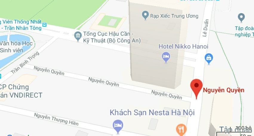 Phố Nguyễn Quyền, quận Hai Bà Trưng, Hà Nội.
