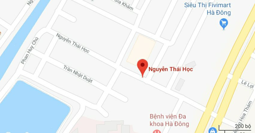 Phố Nguyễn Thái Học, quận Hà Đông, Hà Nội.