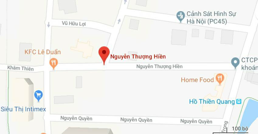 Phố Nguyễn Thượng Hiền, quận Hai Bà Trưng, Hà Nội.