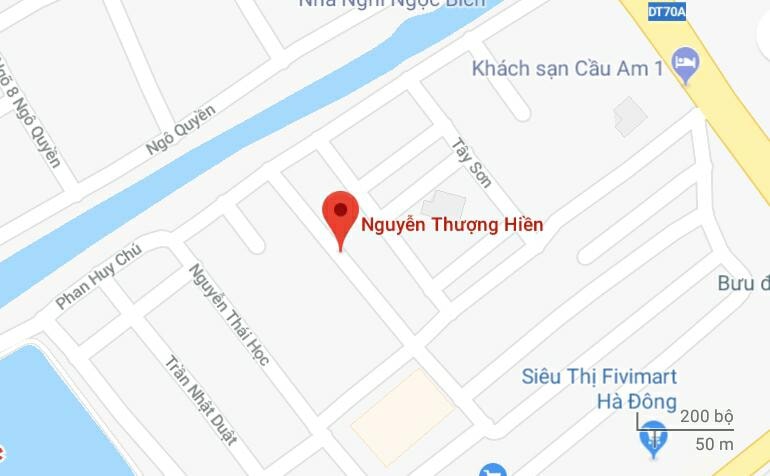 Phố Nguyễn Thượng Hiền, quận Hà Đông, Hà Nội.