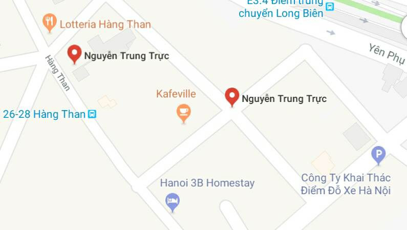 Phố Nguyễn Trung Trực, quận Ba Đình, Hà Nội.