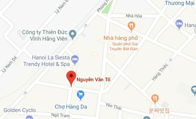 Phố Nguyễn Văn Tố, quận Hoàn Kiếm, Hà Nội.