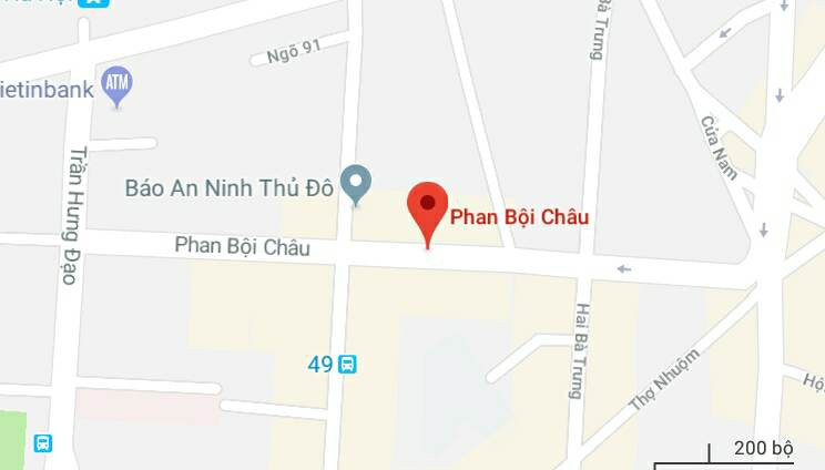 Phố Phan Bội Châu, quận Hoàn Kiếm, Hà Nội.