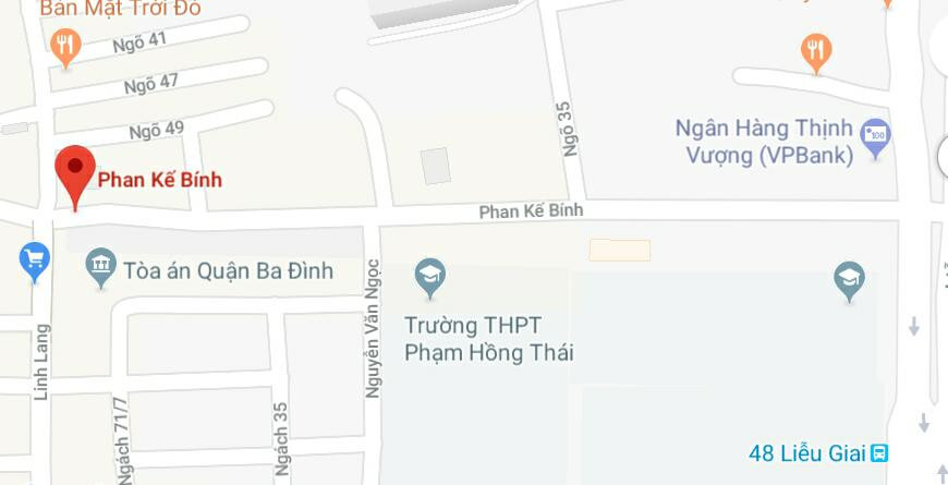 Phố Phan Kế Bính, quận Ba Đình, Hà Nội.
