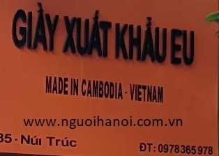 Số 85 Núi Trúc, Ba Đình, Hà Nội: Giày xuất khẩu EU