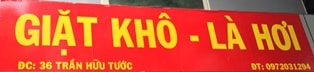 Số 36 Trần Hữu Tước, Nam Đồng, Đống Đa, Hà Nội: Giặt khô - Là hơi