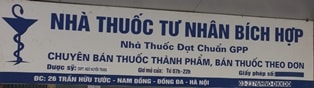 Số 26 Trần Hữu Tước, Nam Đồng, Đống Đa, Hà Nội: Nhà thuốc tư nhân Bích Hợp