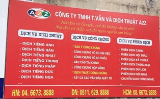 12 Nguyễn Phong Sắc, Dịch Vọng, Cầu Giấy, Hà Nội: Công ty TNHH tư vấn và dịch thuật A2Z