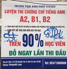 tầng 3, số 302 Nguyễn Trãi, Nam Từ Liêm, Hà Nội: Trung tâm anh ngữ VIVIAN
