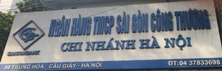 60 Trung Hòa, Cầu Giấy, Hà Nội: Ngân hàng TMCP Sài Gòn công thương chi nhánh Hà Nội