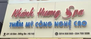 231 Xã Đàn, Đống Đa, Hà Nội: KHÁNH HƯƠNG SPA