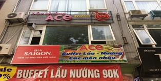 số 3+ 5 ngõ 82 phố Chùa Láng, Đống Đa, Hà Nội: ACE Buffet lẩu- nướng- các món nhậu
