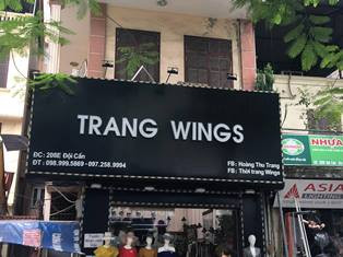 208E Đội Cấn, Ba Đình, Hà Nội: Shop Trang Wings