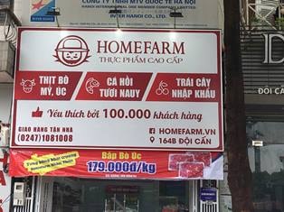 164B Đội Cấn, Ba Đình, Hà Nội: HomeFarm Thực phẩm cao cấp