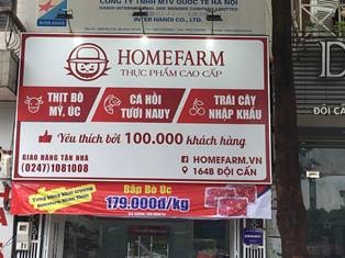 164B Đội Cấn, Ba Đình, Hà Nội: HomeFarm Thực phẩm cao cấp