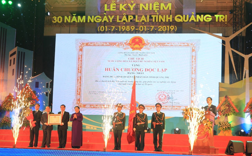 Tỉnh Quảng Trị kỷ niệm 30 năm tái lập tỉnh và đón nhận Huân chương Độc lập hạng Nhất