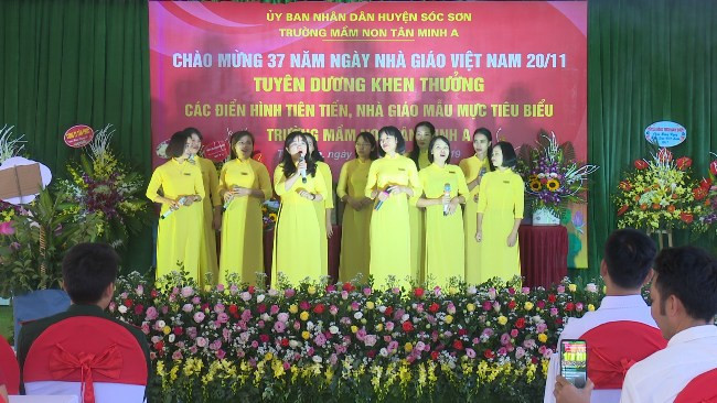Trường Mầm non Tân Minh A kỷ niệm 37 năm Ngày nhà giáo Việt Nam 20 tháng 11.