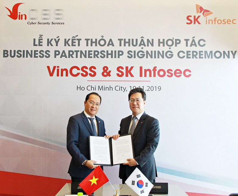 Công ty VinCSS ký kết hợp tác an ninh mạng với SK Infosec