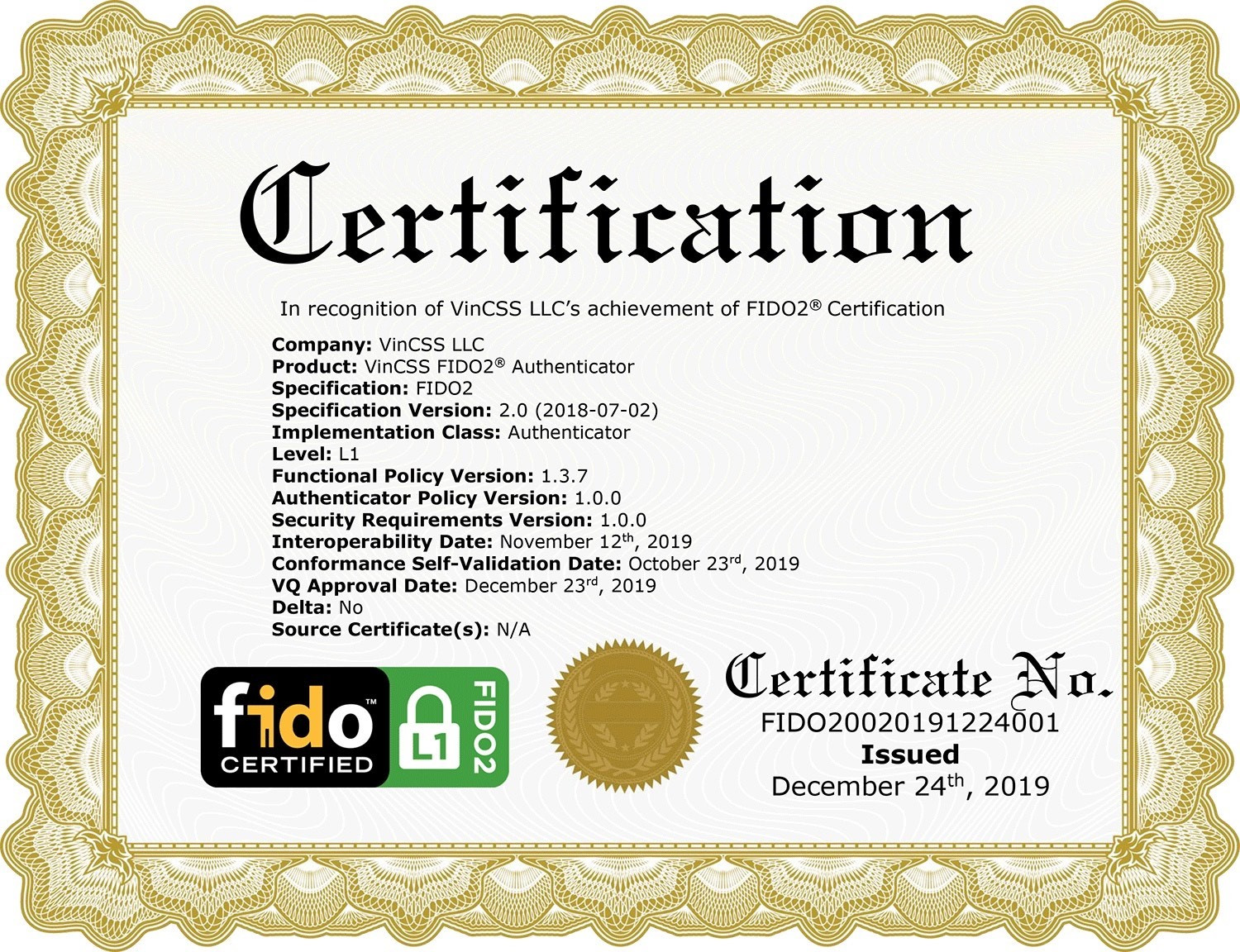 VINGROUP là 1 trong 34 công ty đạt xác thực bảo mật FIDO2 toàn cầu
