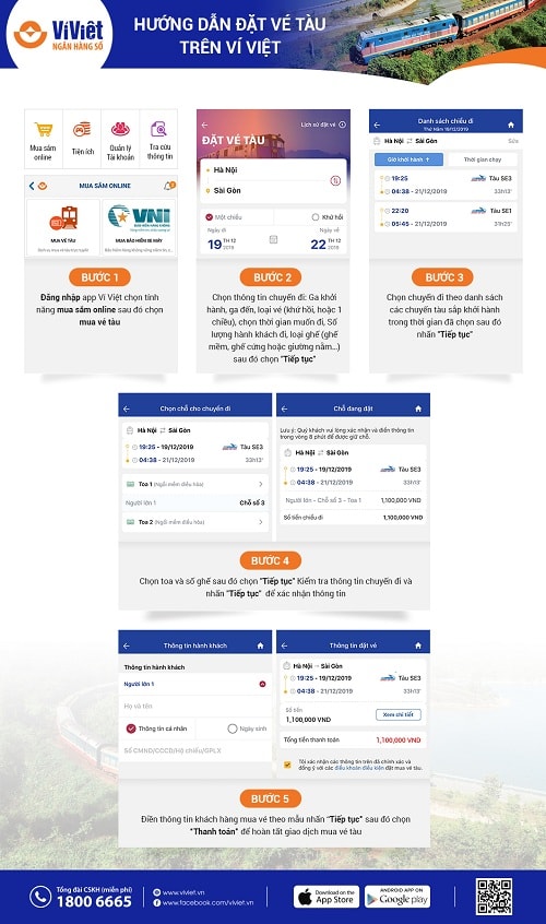 LienVietPostBank ra mắt tính năng đặt vé tàu trên Ví Việt