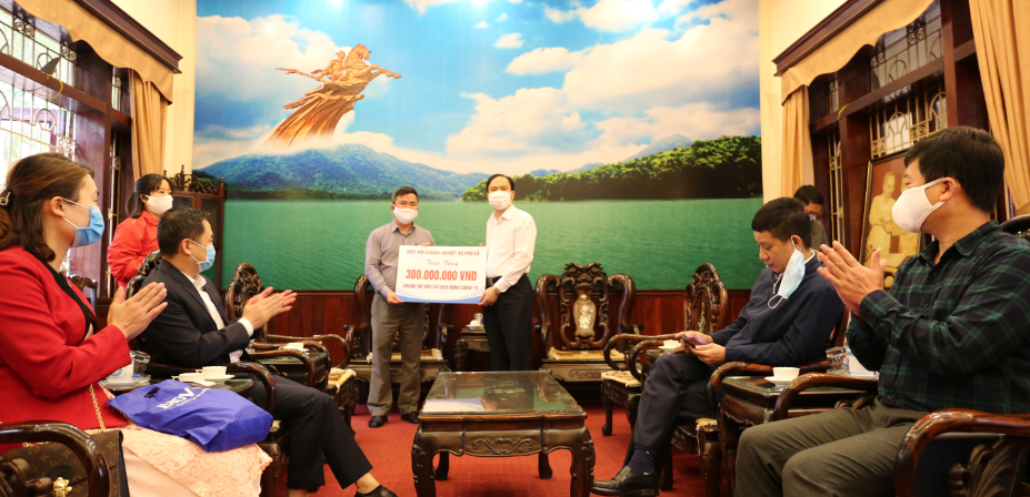 Lãnh đạo huyện Sóc Sơn, cùng các doanh nghiệp chung tay phòng chống dịch COVID - 19