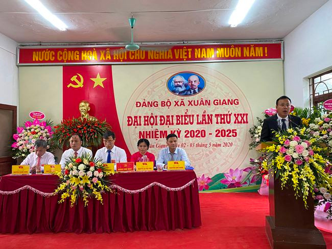Đại hội Đảng bộ xã Xuân Giang lần thứ XXI, nhiệm kỳ 2020 -2025