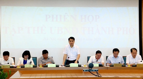 Tập thể UBND TP Hà Nội xem xét 5 nội dung chuẩn bị cho kỳ họp HĐND thành phố