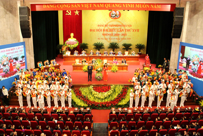 Khai mạc Đại hội đại biểu Đảng bộ thành phố Hà Nội lần thứ XVII, nhiệm kỳ 2020-2025