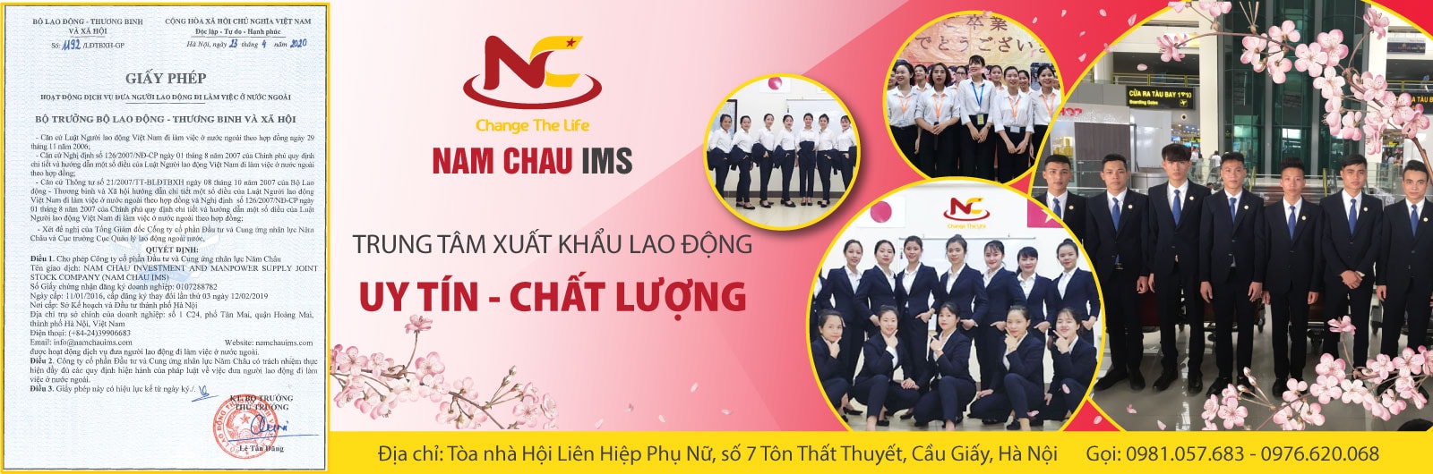 Công ty CP đầu tư và cung ứng nhân lực Năm Châu tuyển lao động đi làm việc có thời hạn tại Nhật Bản