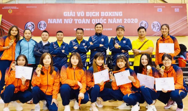 Hà Nội giành ngôi Nhất toàn đoàn nội dung nữ giải boxing toàn quốc