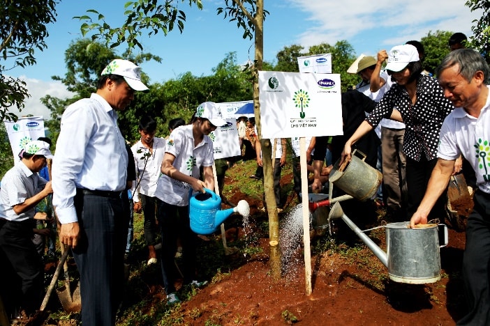 Vinamilk chung tay cùng người dân vừa trồng cây gây rừng, vừa tạo sinh kế