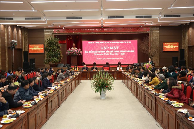 Lãnh đạo TP Hà Nội gặp mặt đại biểu các cơ quan báo chí nhân dịp xuân Tân Sửu 2021