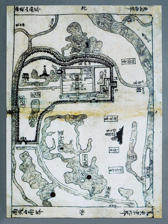 Bản đồ Hồng Đức với hình thế Thăng Long năm 1490