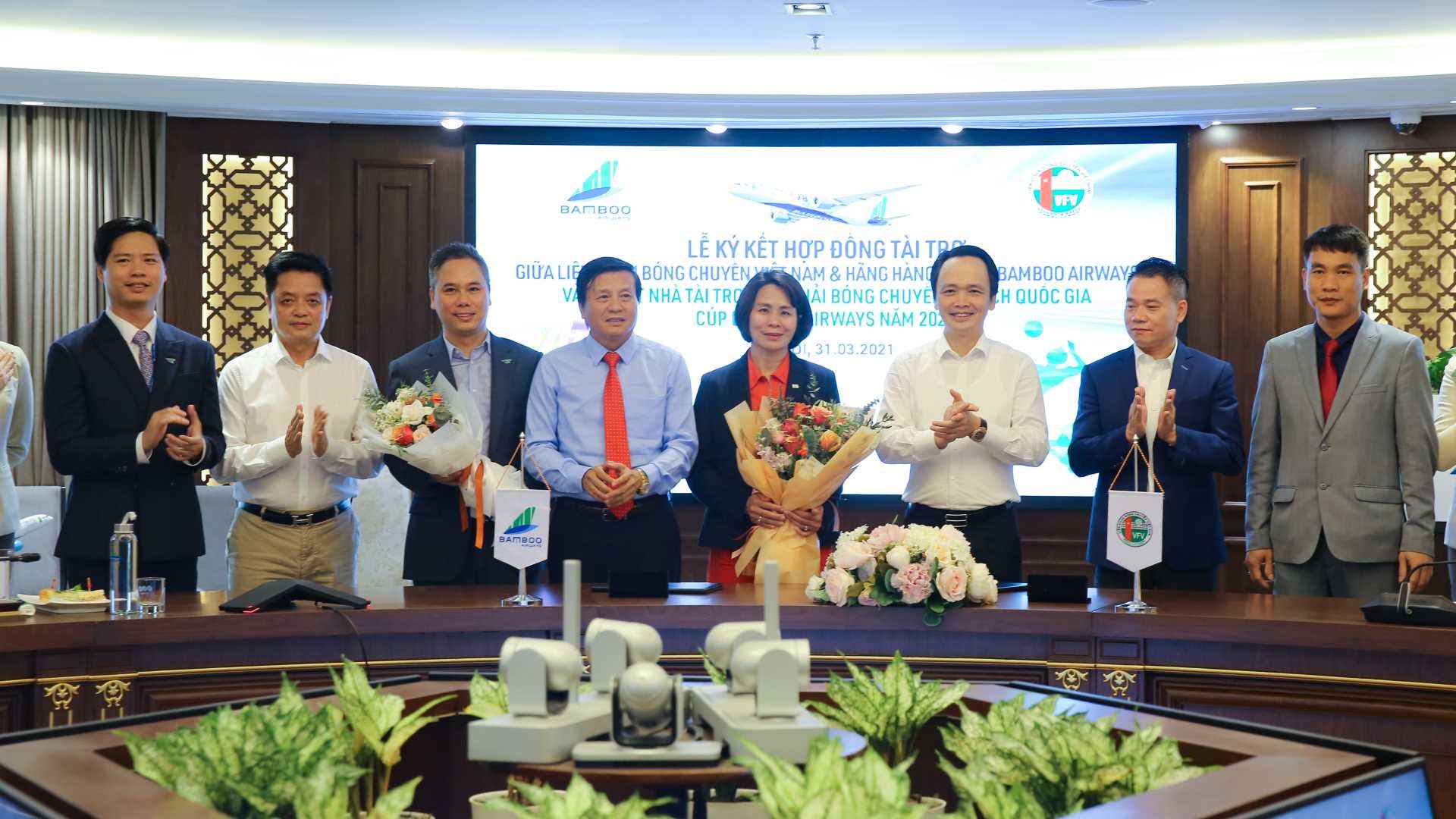 Bamboo Airways là nhà tài trợ Vàng Giải bóng chuyền Vô địch quốc gia 2021