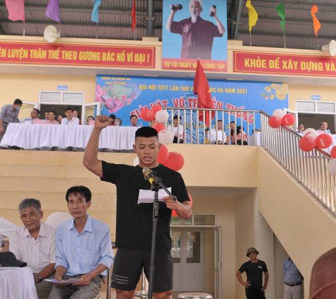 Khai mạc Đại hội thể dục thể thao lần thứ VI xã Hồng Hà năm 2021
