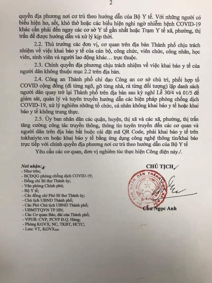 Hà Nội: Tăng cường quản lý người trở lại Thủ đô sau kỳ nghỉ Lễ 30/4 và 01/5