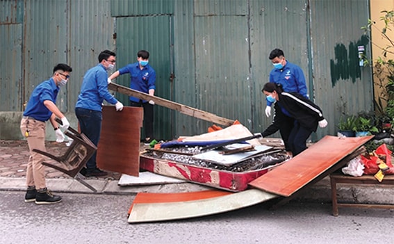 Quận Hoàng Mai: Tăng cường các biện pháp bảo vệ môi trường phòng chống dịch Covid-19