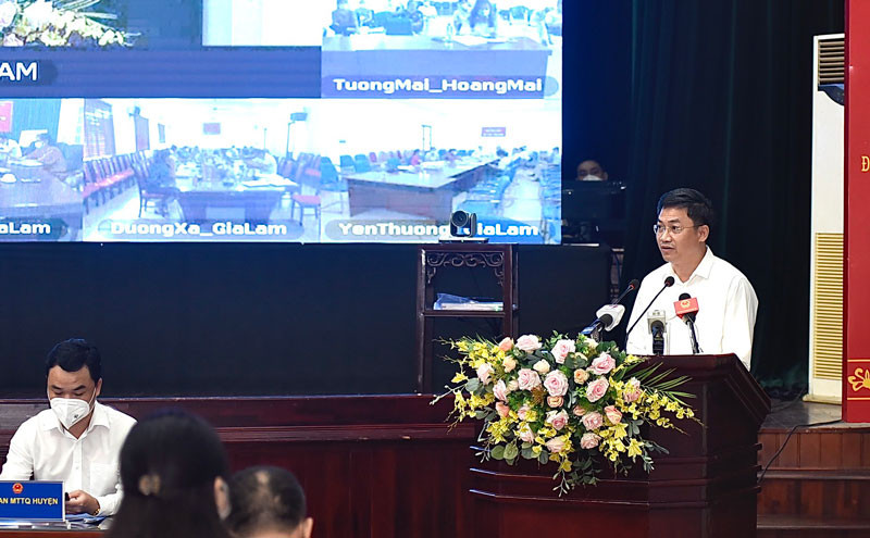 Bí thư Thành ủy Hà Nội Đinh Tiến Dũng: Tập trung tháo gỡ khó khăn, tạo thuận lợi tối đa cho sản xuất kinh doanh