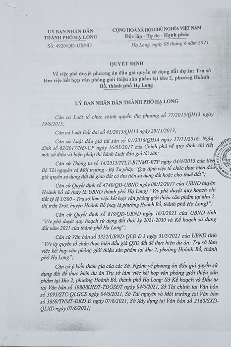 CÓ HAY KHÔNG SỰ KHUẤT TẤT TRONG QUY TRÌNH ĐẤU GIÁ TẠI CÔNG TY ĐẤU GIÁ HỢP DANH QUẢNG NINH?