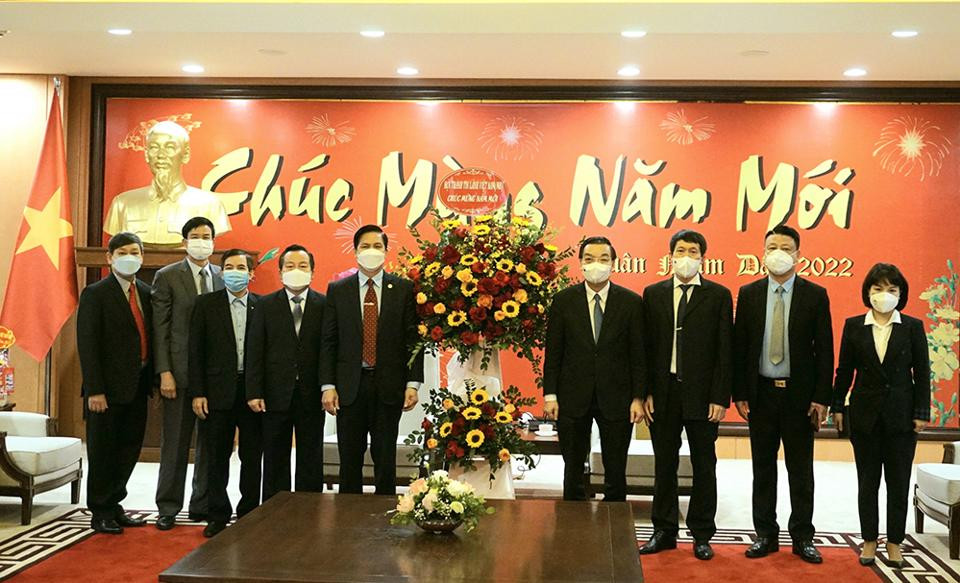 Chủ tịch UBND TP Hà Nội Chu Ngọc Anh tiếp đoàn Hội thánh Tin lành Việt Nam miền Bắc đến thăm, chúc Tết UBND TP Hà Nội.