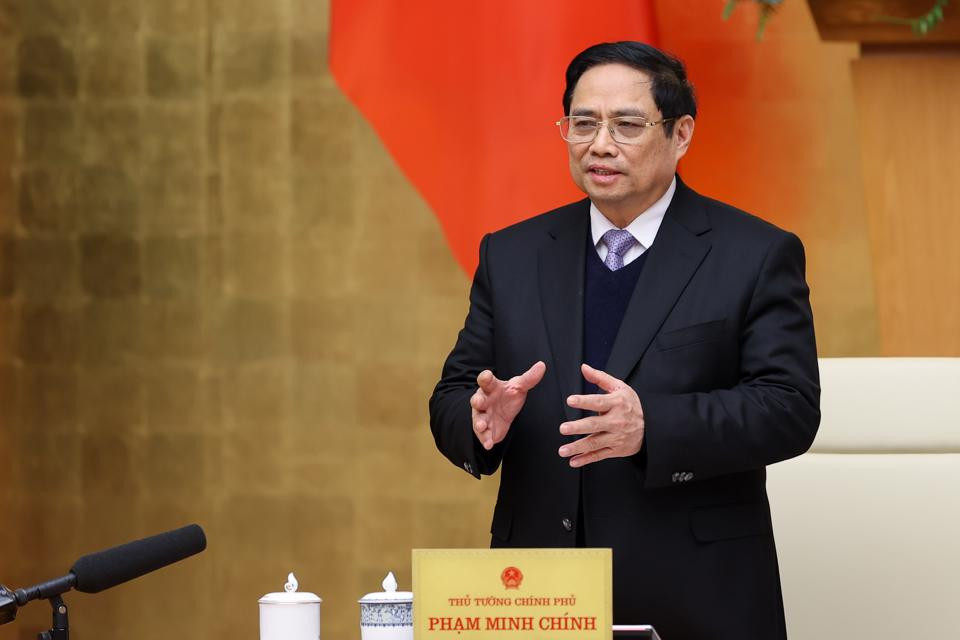 Thủ tướng Phạm Minh Chính phát biểu tại cuộc họp
