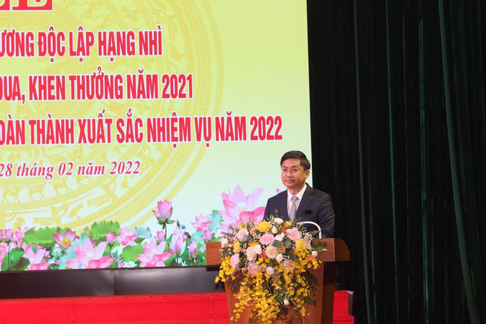 Phó Chủ tịch UBND TP Hà Nội Hà Minh Hải phát biểu tại buổi lễ